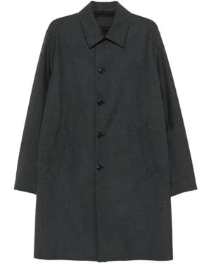 Prada Abrigo Con Placa Del Logo - Negro