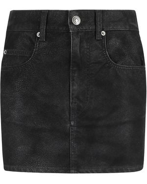 Isabel Marant Kimmy Gb Short Fitted Skirt - Black