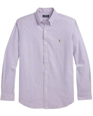 Polo Ralph Lauren Logo-Embroidered Shirt - Purple