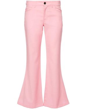 Marni Grain De Poudre Flared Trousers - Pink