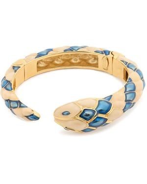 Roberto Cavalli スネークシェイプ カフブレスレット - メタリック