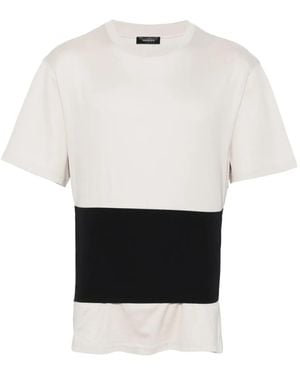 Mugler T-Shirt Con Design A Inserti - Bianco
