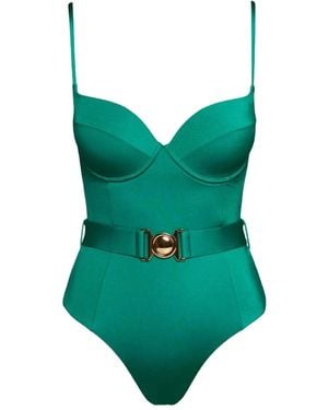 SOFIA ERHAN Belted Underwired Swimsuit - Green