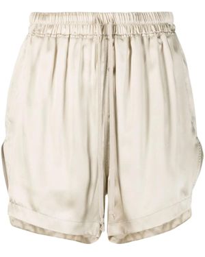 Rick Owens Drawstring Silk Shorts - Natural