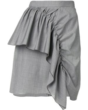 Isabel Marant Ruffle Trim Mini Skirt - Gray