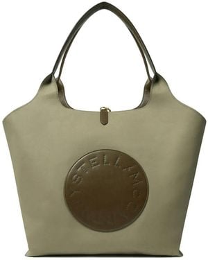 Stella McCartney Logo-Patch Tote Bag - Green