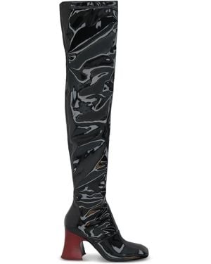 Chloé Patent-Finish Over-The-Knee Boots - Black