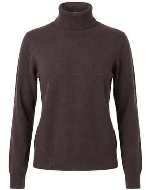 Not Shy Laurene Roll-Neck Cashmere Jumper - Brown