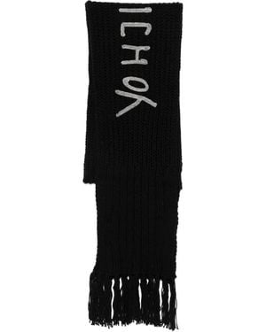Y-3 Fringed Scarf - ブラック