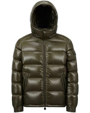 Moncler Hooded Down-Filled Puffer Jacket - Green