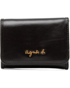 agnès b. Nathalie Tri-Fold Wallet - Black