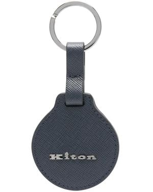 Kiton Porte-Clés En Cuir - Bleu