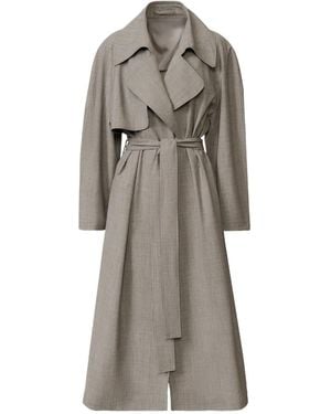 Fabiana Filippi Belted Collar Trench Coat - Grey