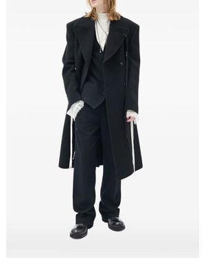 Ann Demeulemeester Jake Double-Breasted Coat - Blue