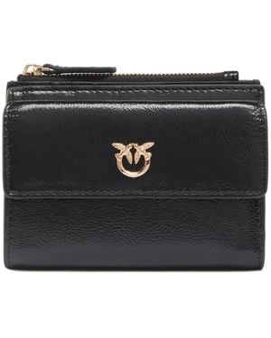 Pinko Portefeuille Pliant Love Birds - Black