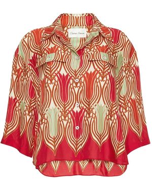 Cara Cara Calvia Short-Sleeve Shirt - Red