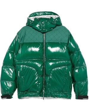 CASABLANCA Gefütterte Kapuzenjacke mit Glanzoptik - Grün