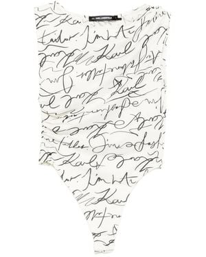 KARL LAGERFELD Gathered Blouse - White
