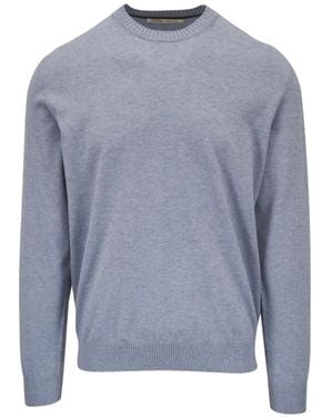 Maurizio Baldassari Fine-Knit Crew-Neck Jumper - Blue