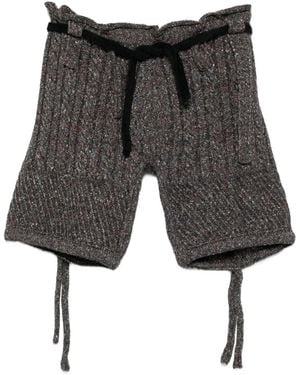 OTTOLINGER Kabelgebreide Shorts Met Trekkoord - Grijs