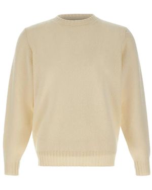 FILIPPO DE LAURENTIIS Crew-Neck Ribbed Jumper - White