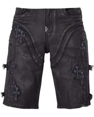 GUAPI Bermudas Con Hebilla Y Apliques - Gris