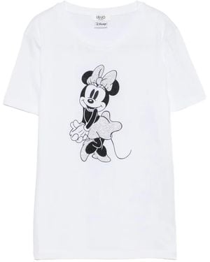 Liu Jo X Disney Rhinestone-Embellished T-Shirt - White