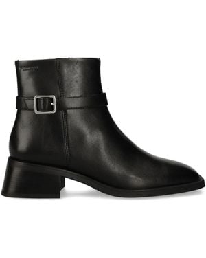 Vagabond Shoemakers Buckle-Fastening Block-Heel Boots - Black