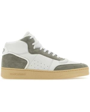 Saint Laurent Sl/80 スニーカー(レザー&スエード) - ホワイト
