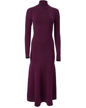 Carolina Herrera Abito A Collo Alto - Viola
