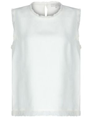 Antonelli Fringed-Trim Top - White