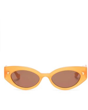 Nanushka Lunettes De Soleil À Monture Ovale - Pink