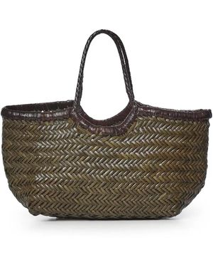 Dragon Diffusion Nantucket Small Bi-Colour Khaki Dark Bag - Brown