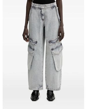 WRSTBHVR Blake Faded-Wash Cargo Trousers - Grey