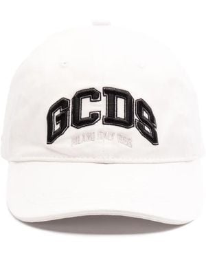 Gcds Logo-Embroidered Cap - White