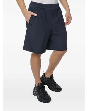 Emporio Armani Elasticated-Waistband Bermuda Shorts - Blue
