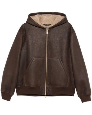 Baracuta Hooded Zip-Fastening Jacket - Brown
