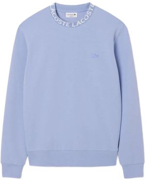 Lacoste Logo-embroidered Crew-neck Sweatshirt - ブルー