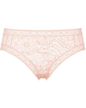 Eres Bragas Aérienne Con Encaje Floral - Rosa
