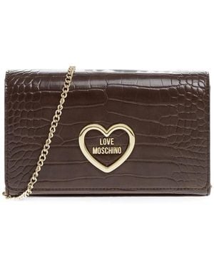 Love Moschino Heart-Logo Shoulder Bag - Brown