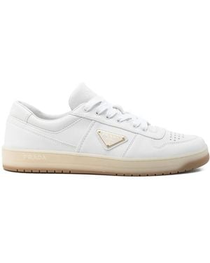 Prada Downtown Leather Trainers - White