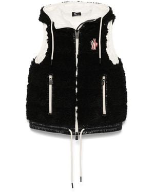 Moncler Reversible Polartec Zip-Up Gilet in Brown | Lyst