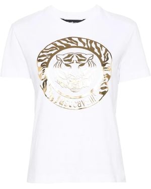 Just Cavalli Logo-Print Cotton T-Shirt - White