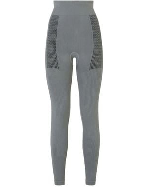 Fendi Logo Embroidered Leggings - Grey