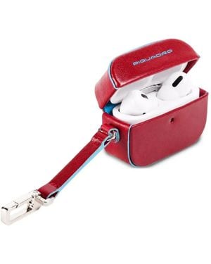 Piquadro Logo-Print Airpods Pro Case - Red