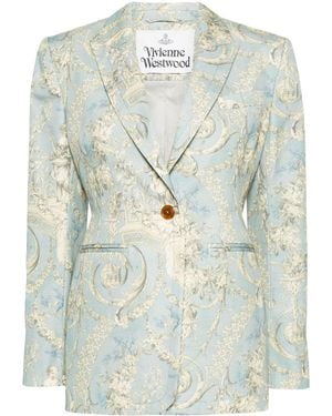 Vivienne Westwood Lauren Toile De Jouy-Print Blazer - Blue