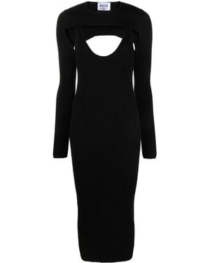 Wolford X Simkhai Contoured Ribbed-Knit Midi Dress - Black