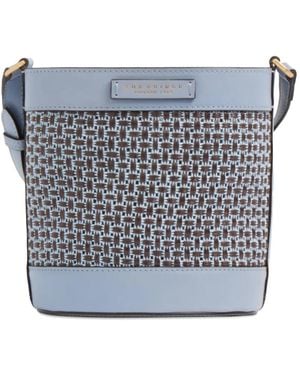 The Bridge Luna Woven Cross Body Bag - Blue
