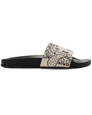 Rhude Paisley-Print Slides - White