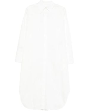 Agnona Collared Midi Dress - White